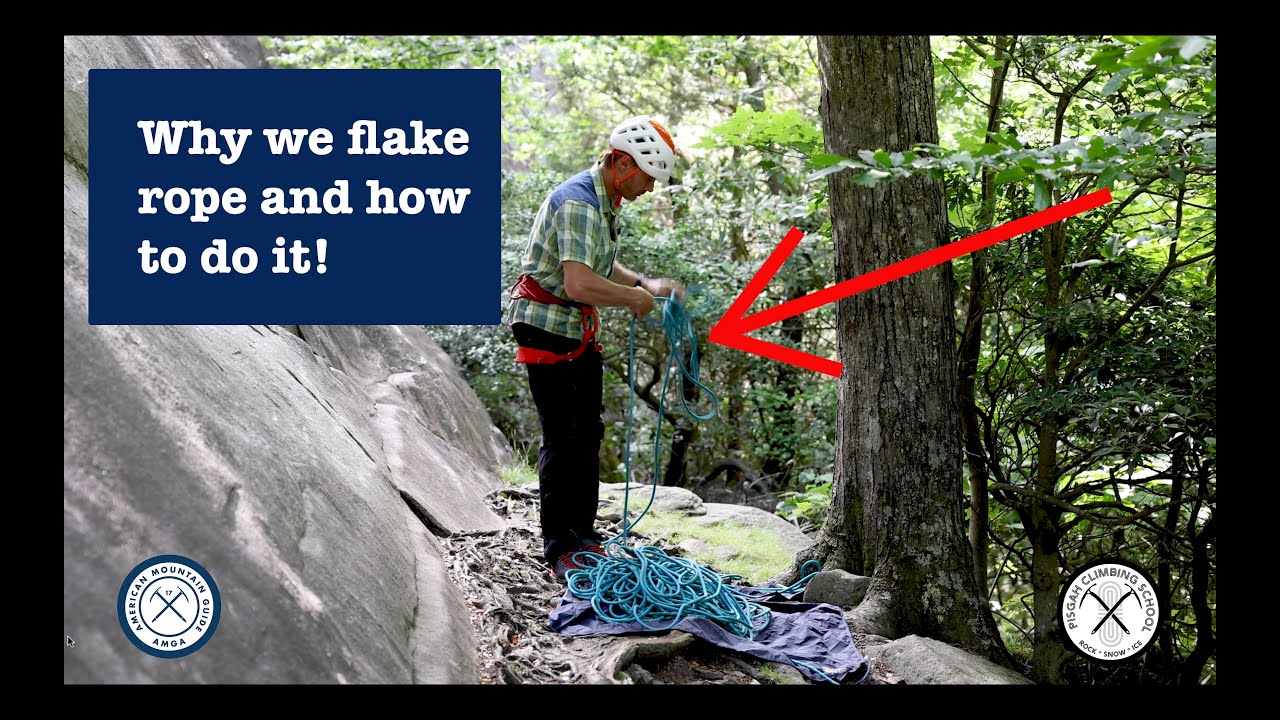 This is why we flake rope and how to make a rope coil! How to coil a climbing rope.