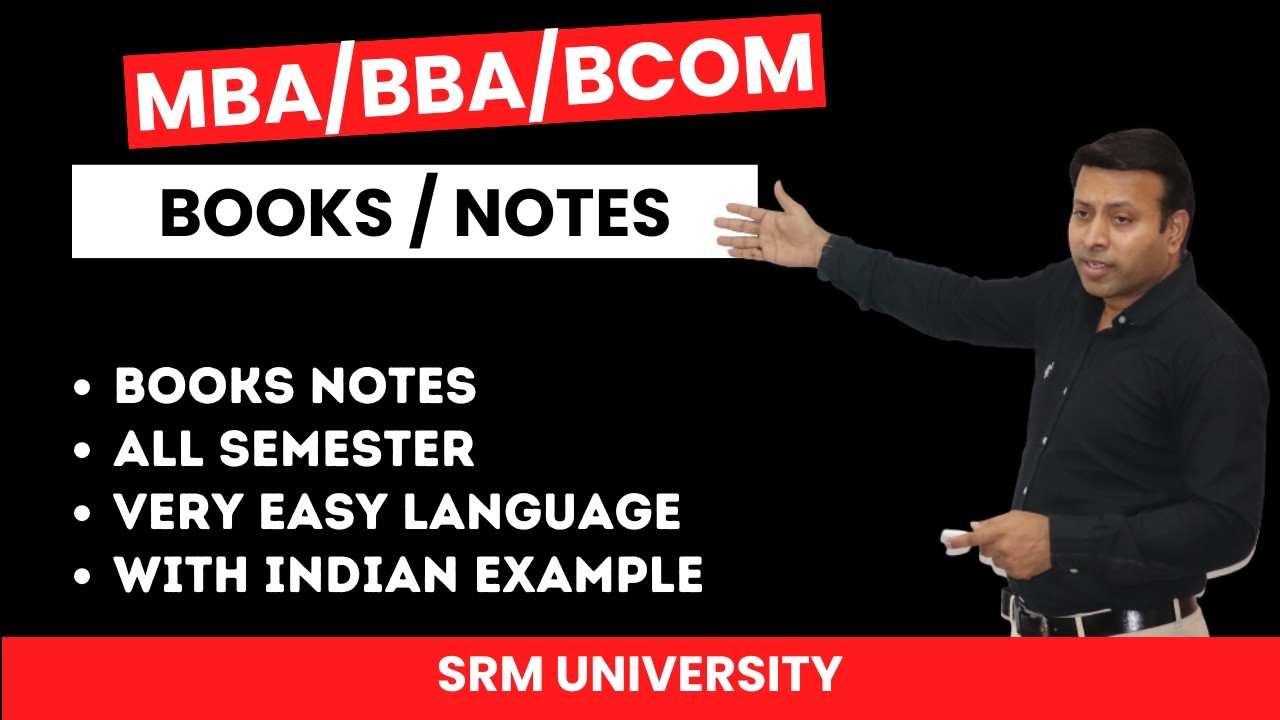 MBA BBA BCom Notes & Books | SRM University Complete Study Material 2026