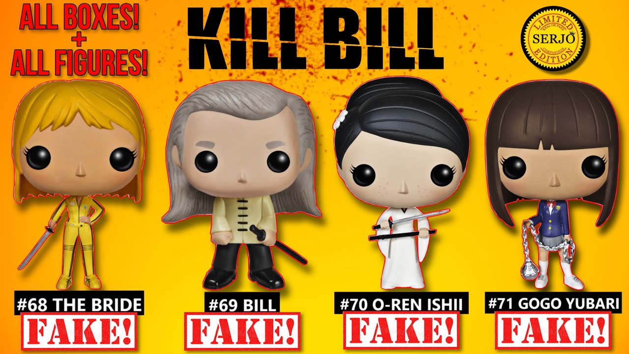 Detailed сomparisons of all fakes by Funko POP! Kill Bill!