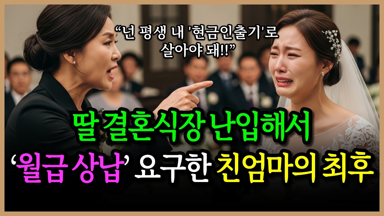 딸 결혼식장 난입해서 '월급상납' 요구한 친엄마의 최후 | 시니어드라마 | 감동사연 | 노후사연 | 사연라디오 | 오디오북