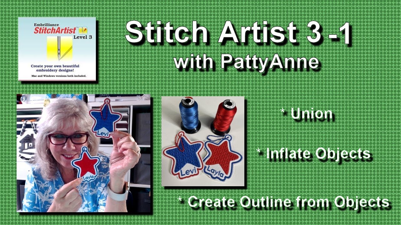 Stitch Artist 3  Power Tools - Union, Inflate Objects, Create Outlines