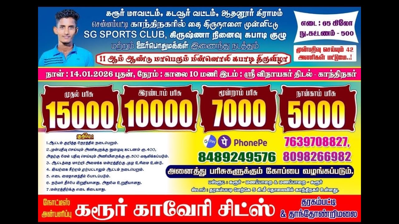 1st // AMAYAPURAM VS KOTTAMEDU  // Abs Kabadi Live- GANDHI NAGAR