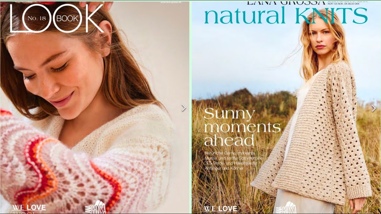 LANA GROSSA LOOK BOOK 18/ NATURAL KNITS Обзор журнала.