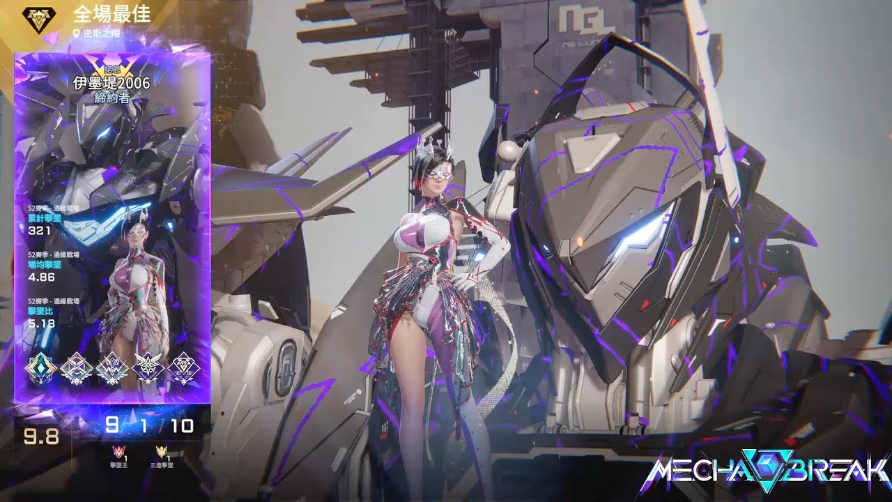 【Mecha BREAK解限機】諾恩/MVP+ACE/密斯之眼/9/1/10