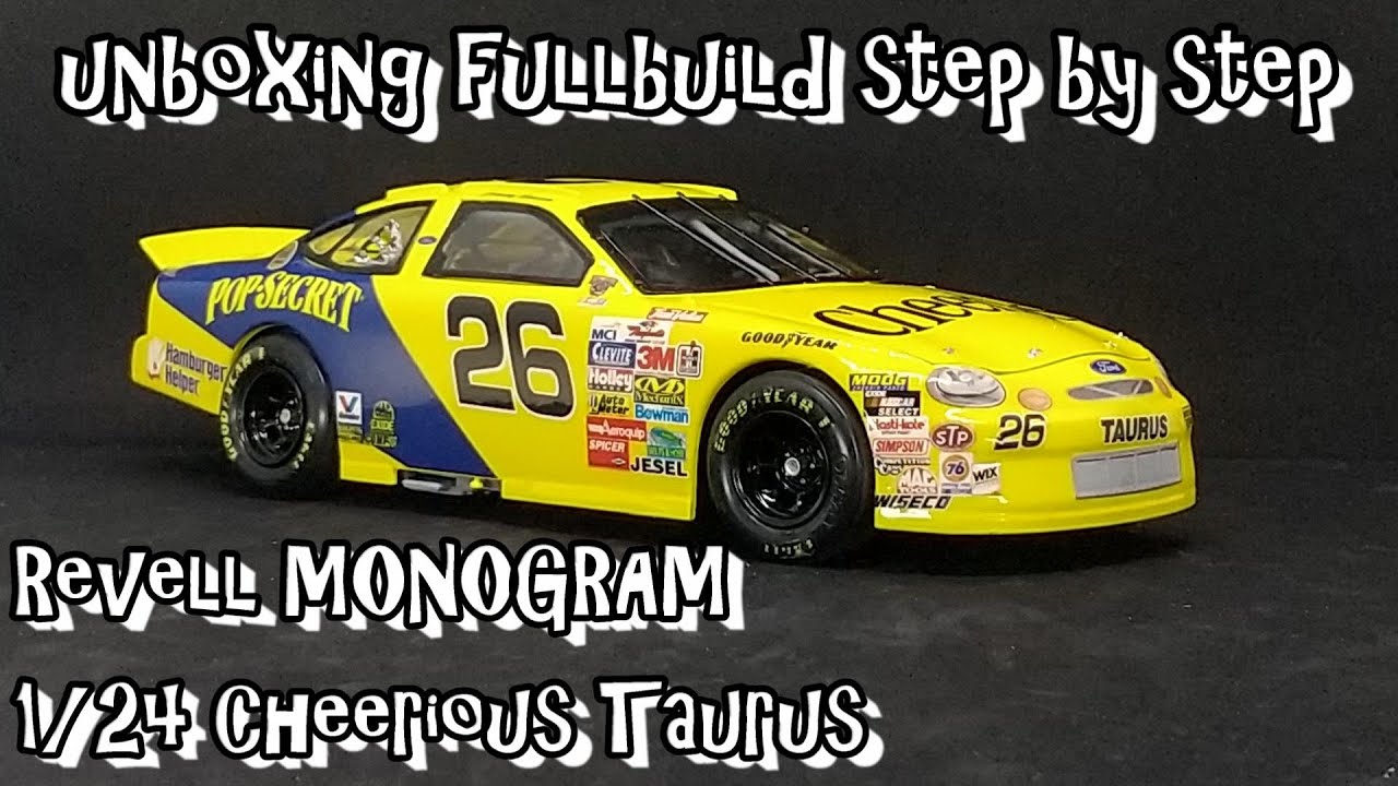 Scale Car Plastic Model Revell MONOGRAM 1/24 NASCAR Cheerious Taurus unboxing fullbuild step by step