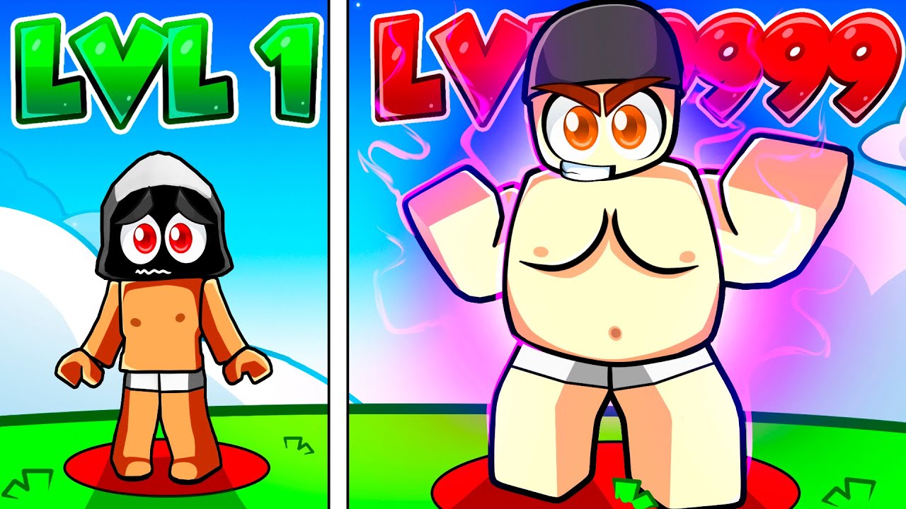 Upgrading NOOB to GOD in ROBLOX SUMO SIMULATOR!