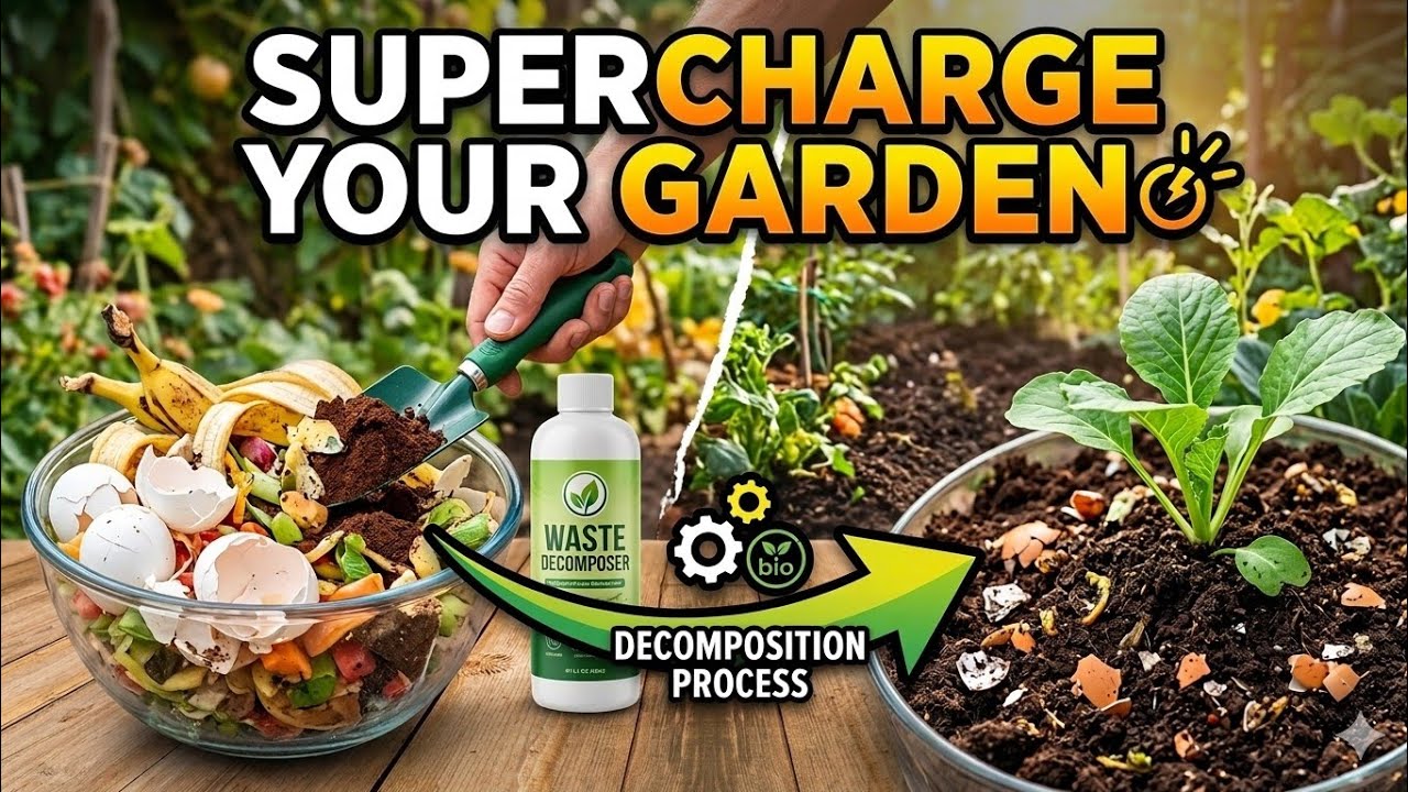 100% Organic Fertilizer with Eggshell & Waste Decomposer , Free Organic Fertilizer at Home Eggshell