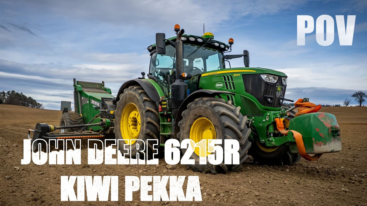 POV Drive GoPro | John Deere 6215R + Kivi-Pekka | Sběr kamene