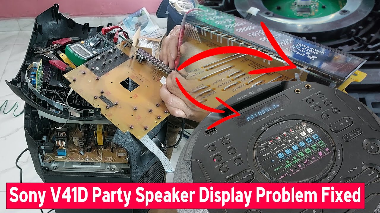 Sony MHC V41D Party Speaker Display Problem Solution & Repaired | Repiar Speaker Display Problems |
