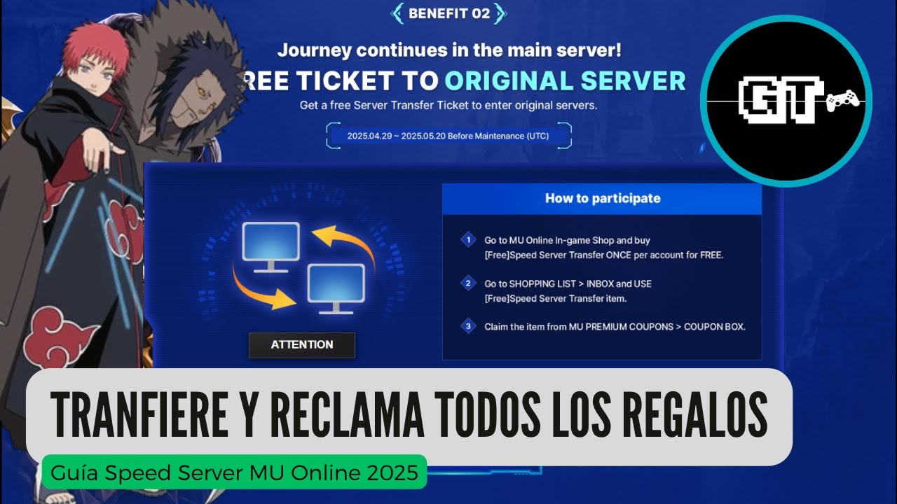 Transferencia del Speed Server 2025 – Recompensas y Regalos Finales | MU Online Webzen