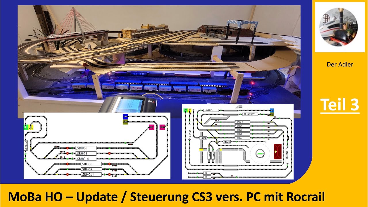 Steuerung CS 3 oder PC mit Rocrail? Fertigstellung Schattenbahnhof #3