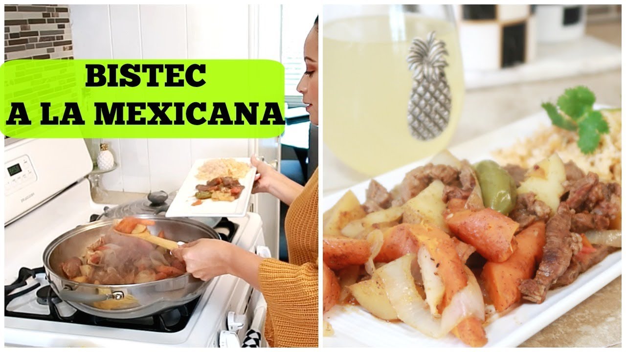 BISTEC A LA MEXICANA CON PAPAS | COMIDA FACIL Y DELICIOSA