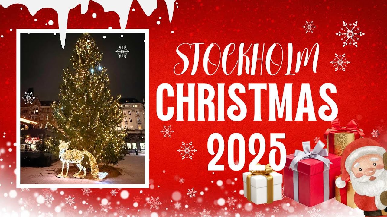 STOCKHOLM SWEDEN CHRISTMAS EVENING 4K