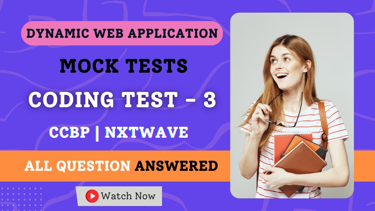 Mock Tests | Coding Test - 3 Answers | JavaScript | NxtWave | CCBP 4.0