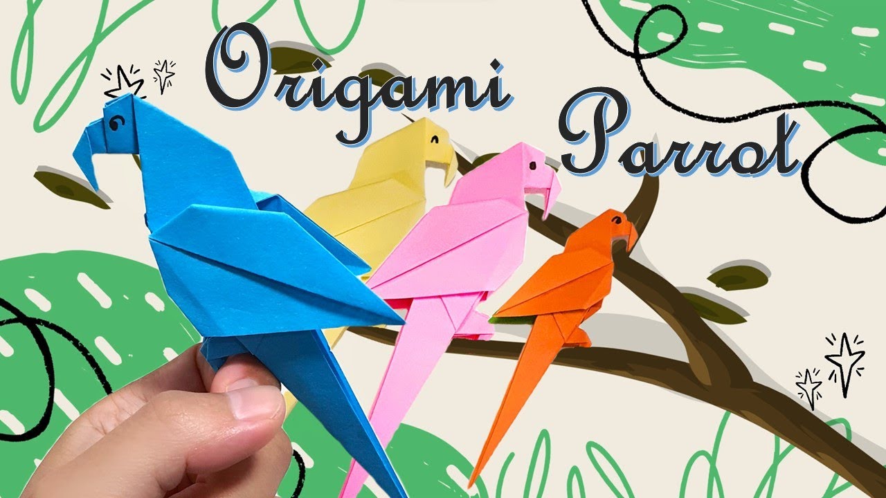 Colorful Parrot Origami Tutorial: Crafting Vivid and Graceful Flyers! -繽紛鸚鵡摺紙教學：打造栩栩如生的翩翩飛者！