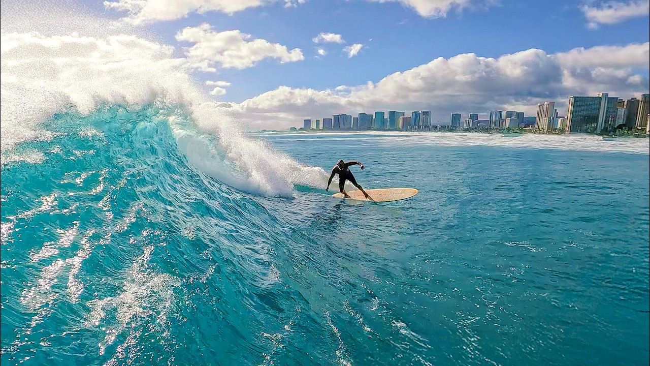 Three Days of Pumping Surf in Waikiki | Classic Summer Waves | RAW POV
