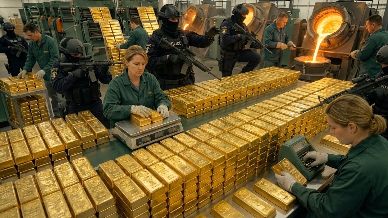 Inside the 24K Gold Factory: From Mining Ore to Pure Gold Bars (Full Process)