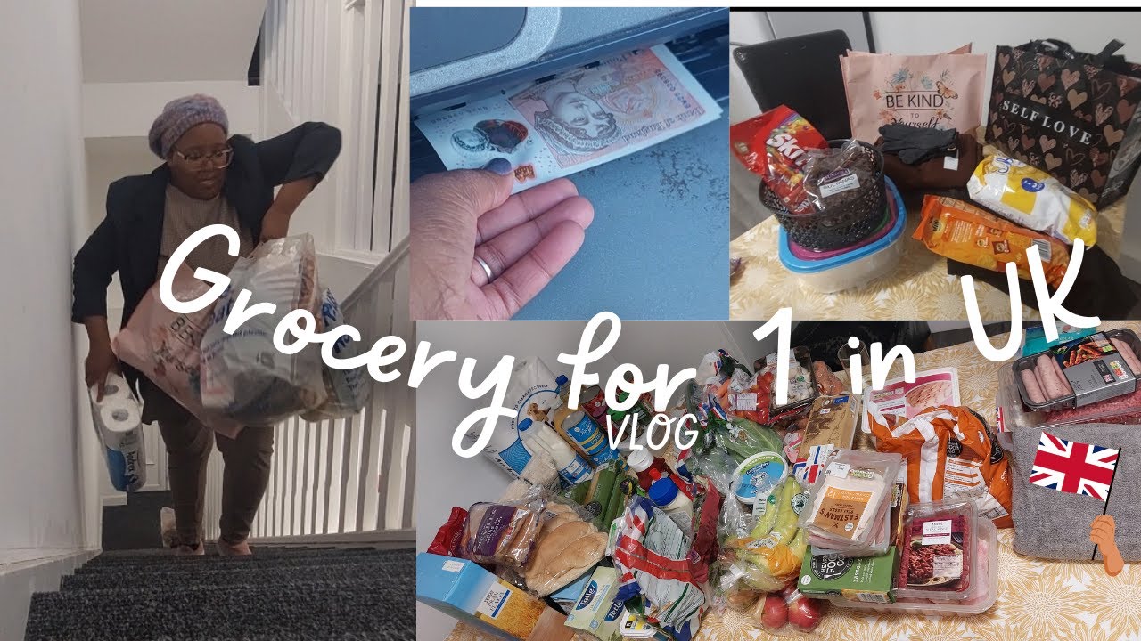 GROCERY FOR ONE IN UK | COST OF LIVING IN UK | FIRST DAY IN UK