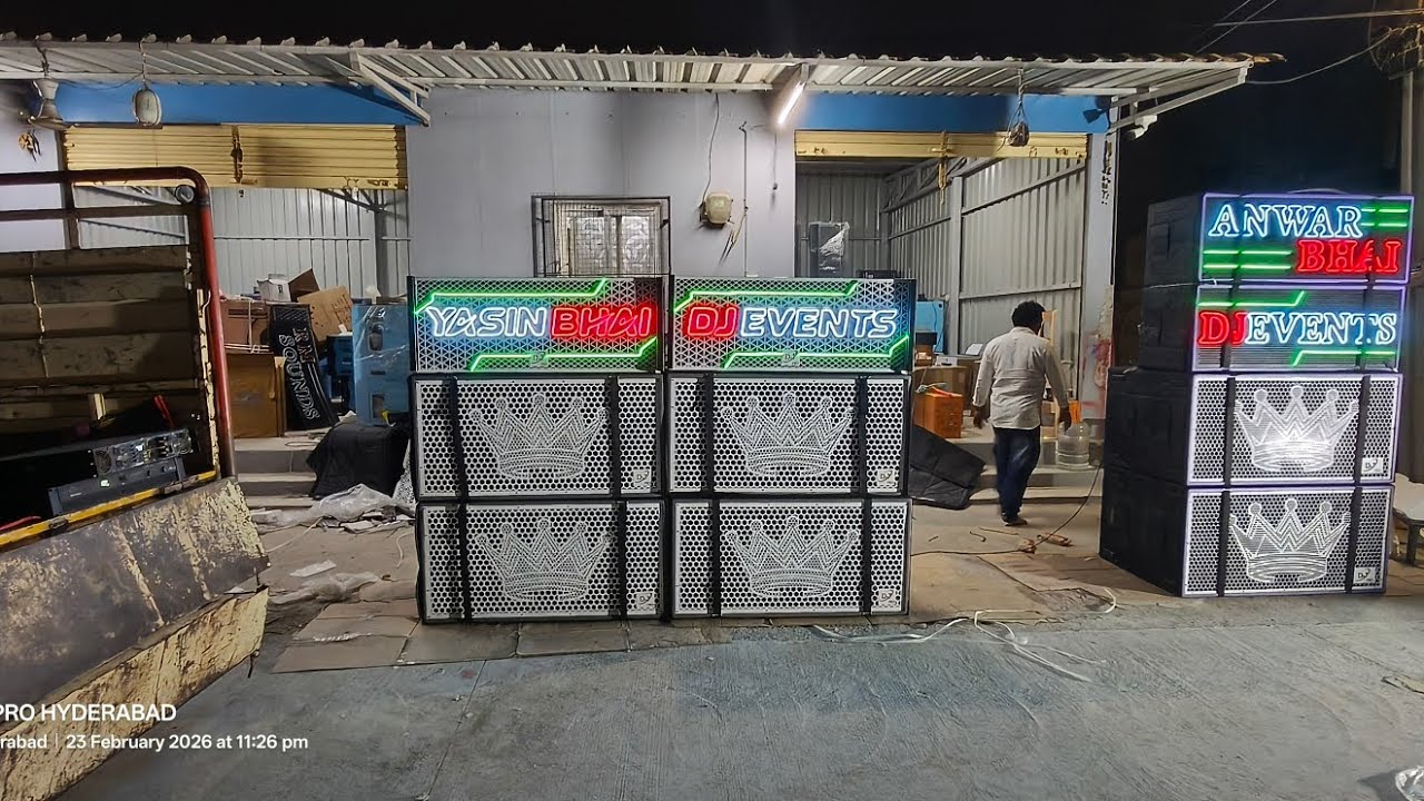 DJ PRO HYDERABAD KUKATPALLY 8688523340 AUDIO SHARP DASSKA SWETON HORN LOAD COMPITITION LEVEL SET UP 