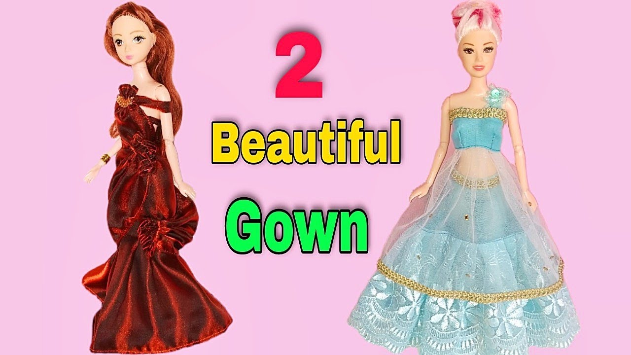 Making Stylish Gown For Barbie Doll | D I Y Gown | D Creating Extra