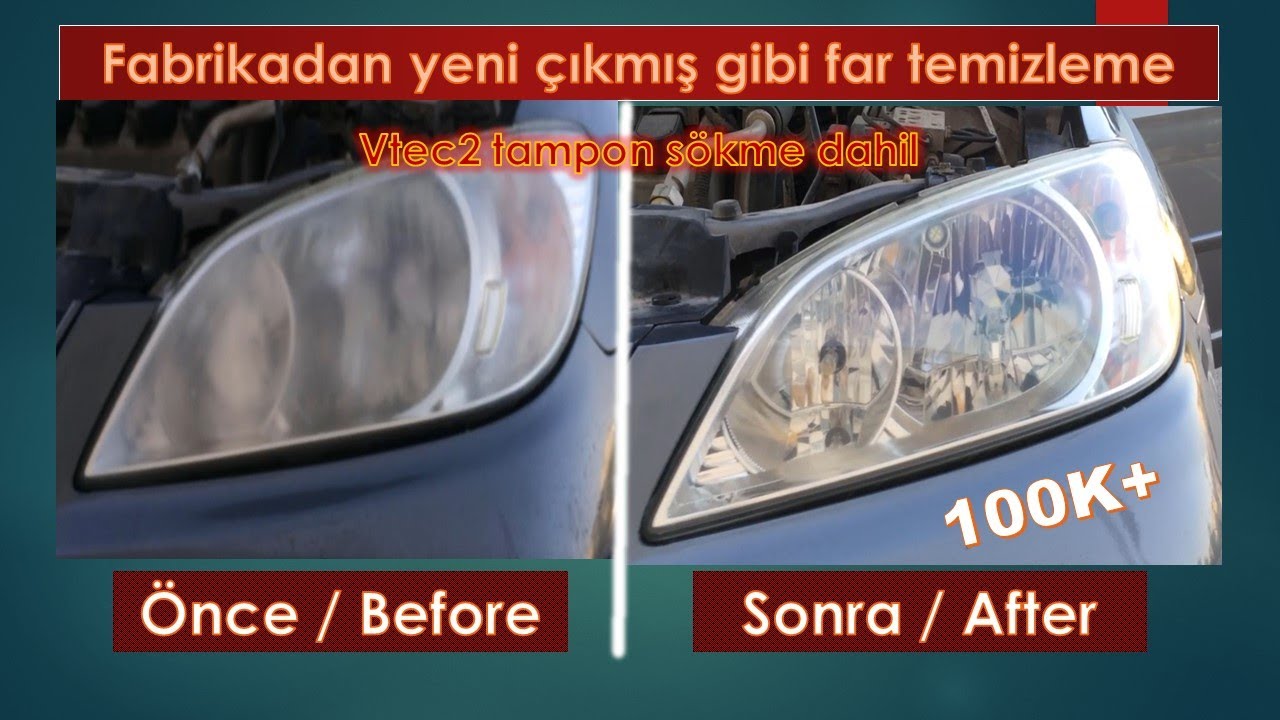 Sararan Far En İyi Nasıl Temizlenir | Uzun Ömürlü KALICI | 2005 Civic Tampon ve Far Nasıl Sökülür