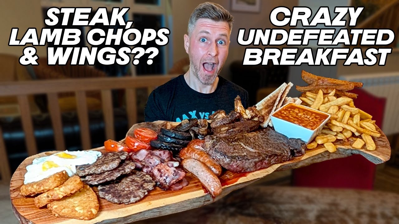 UNDEFEATED BREAKFAST CHALLENGE SO BIG IT'S SERVED ON A WOODEN PLATTER!