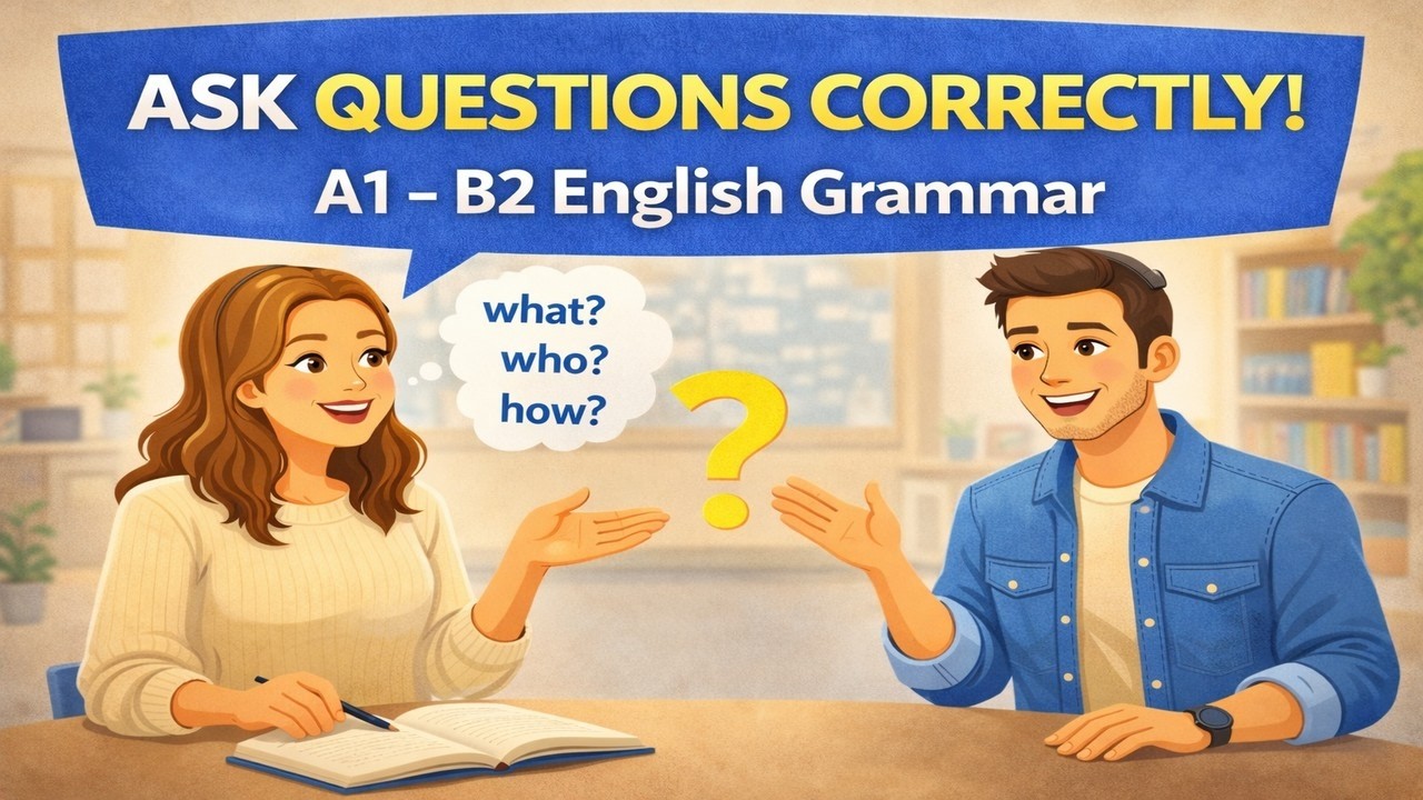 How to Ask Questions in English | Basic to Advanced (A1–B2)