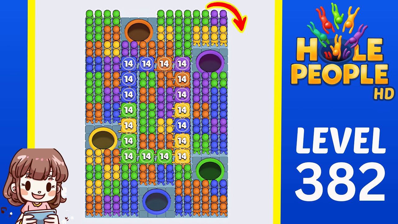 Hole People Level 382 Solution Walkthrough