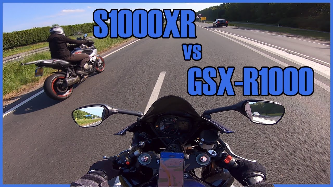 Suzuki GSX-R1000 vs BMW S1000XR | Street Race