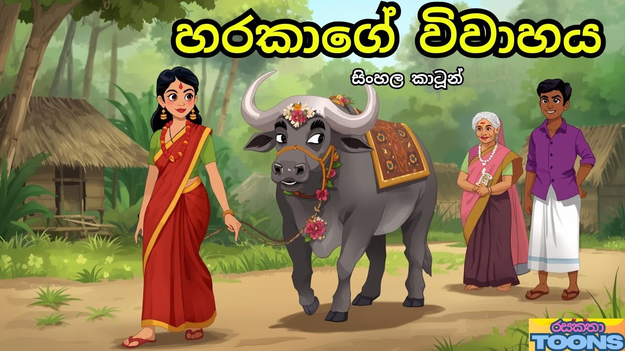 ගවයකු සමග විවාහ වූ තරුණිය | Sinhala cartoon |  රසකතා Toons