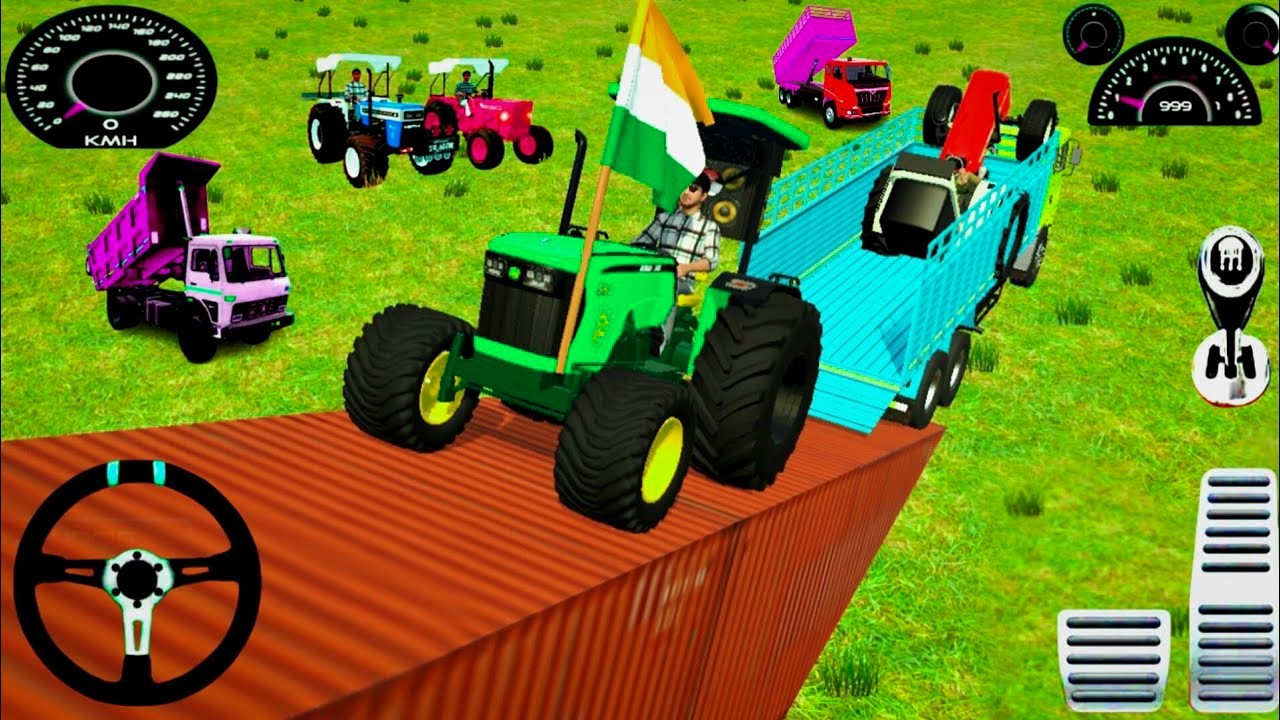 🔴 Drive JCB and Uploading Stone 🪨🚜 From Damper in Track Game