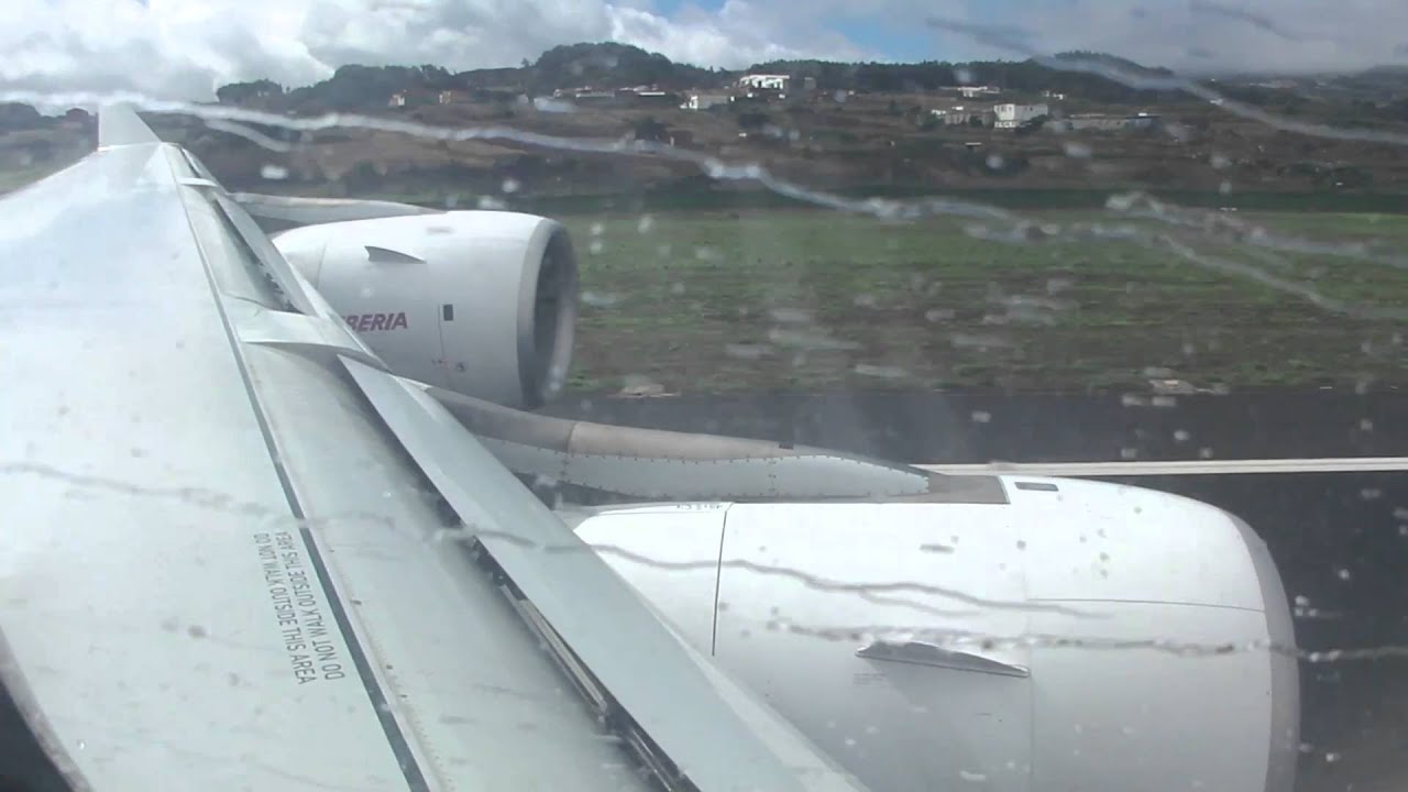 Iberia Airbus A 340-600 Take Off Tenerife Norte-Los Rodeos HD