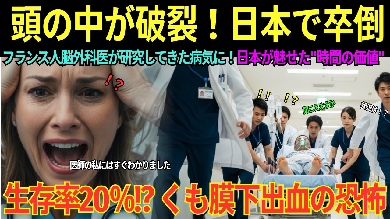 【海外の感動秘話】「医師なのに、患者としてこんなに怖いなんて...」大阪ホテルでくも膜下出血を発症したフランス人脳外科医→119番通報→言葉も通じない異国で→彼女が体験した