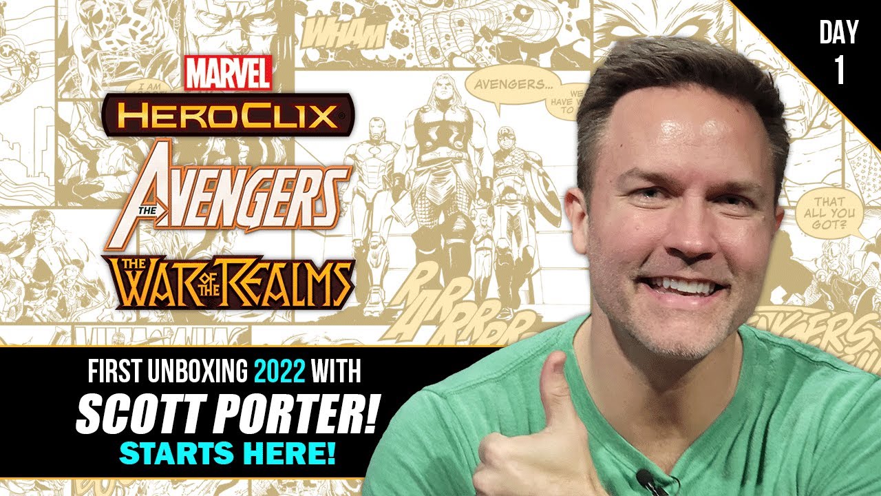 First Unboxing of 2022 with Scott Porter | Marvel HeroClix: Avengers War of the Realms Day 1