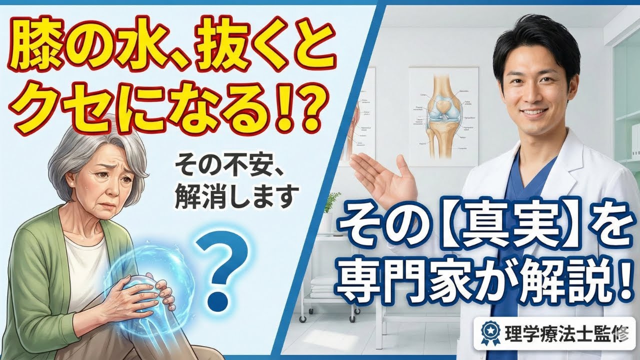 膝の水、抜くとクセになる！？その「真実」を専門家が解説