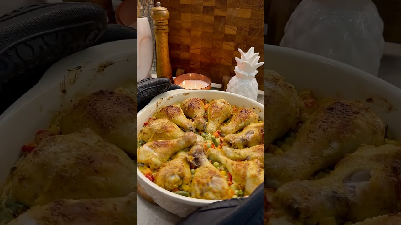 Куриные ножки с рисом и овощами #вкуснопростоибюджетно #легкиерецепты #еда #healthyfood #aesthetic