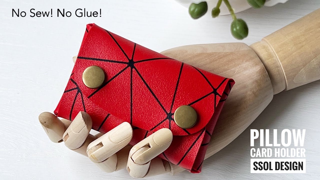 No-sew DIY card holder, key pouch, coin pouch, beginner pouch, minimalist wallet