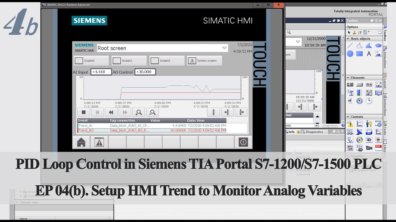PID14 - Siemens PID04b - How to use HMI Trend in Siemens TIA Portal