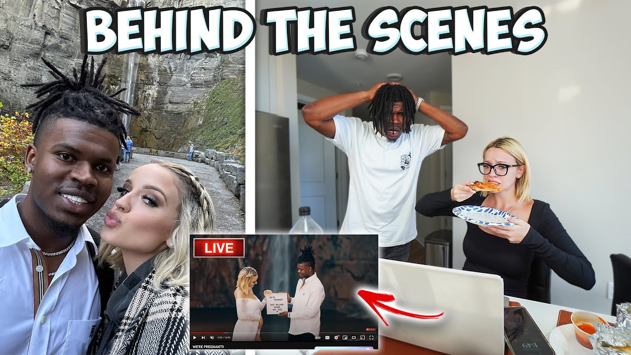 Behind The Scenes Of Our Pregnancy Photoshoot & Announcement Day!! *HECTIC*