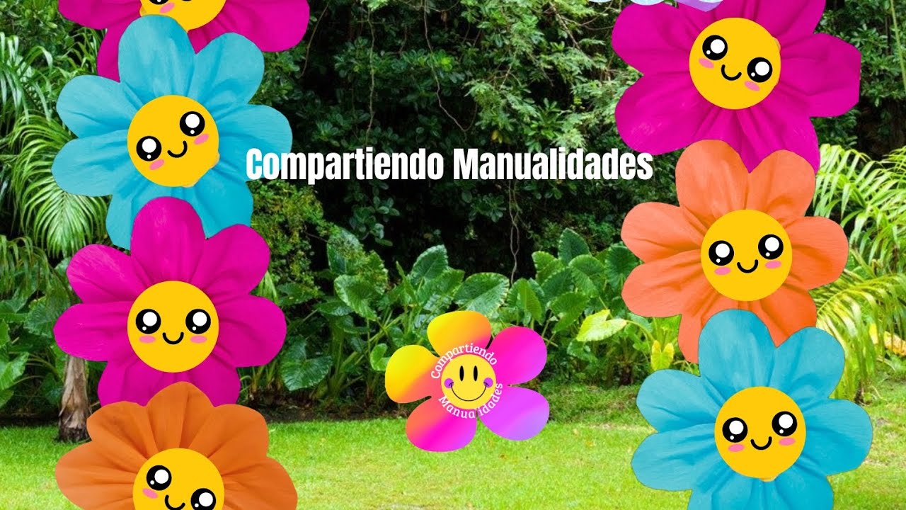 Flores de papel crepé y china 🌼🌸