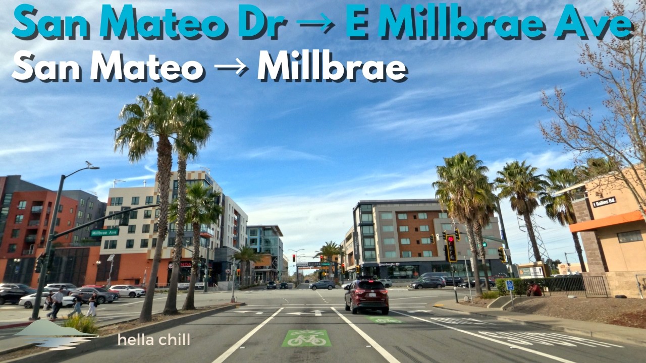 San Mateo Dr &rarr; E Millbrae Ave | San Mateo to Millbrae &mdash; Real Time Drive No Music
