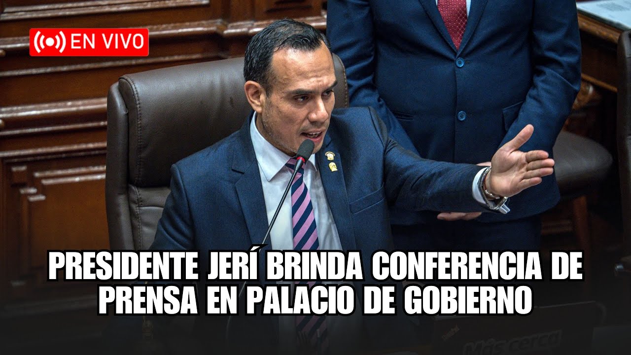PRESIDENTE JOSÉ JERÍ BRINDA CONFERENCIA DE PRENSA DESDE PALACIO DE GOBIERNO