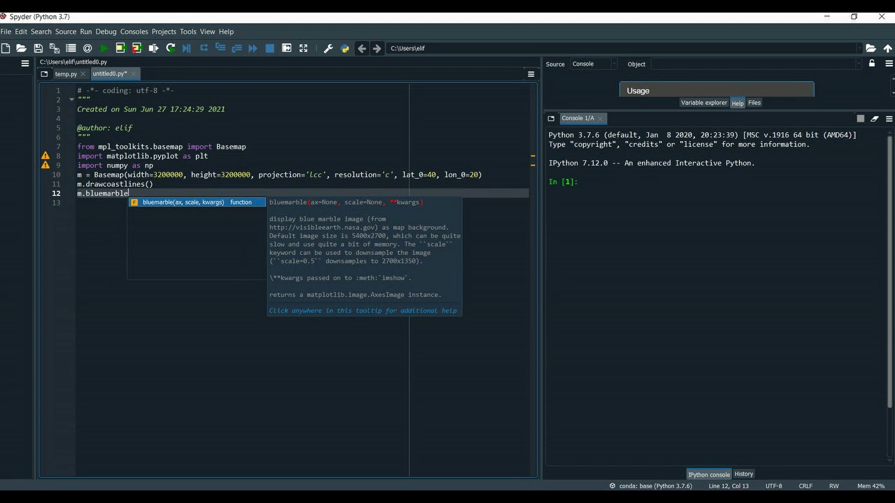 Python - Study area map