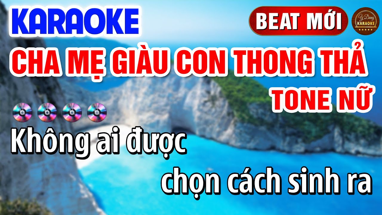 Cha Mẹ Giàu Thì Con Thong Thả Karaoke Tone Nữ Nhạc Sống | Y Dung Karaoke | Beat Hay Dễ Hát