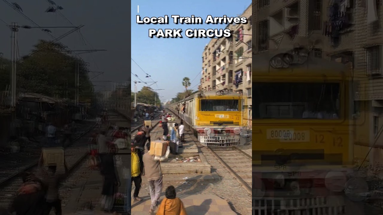 Local Train arrives Park Circus