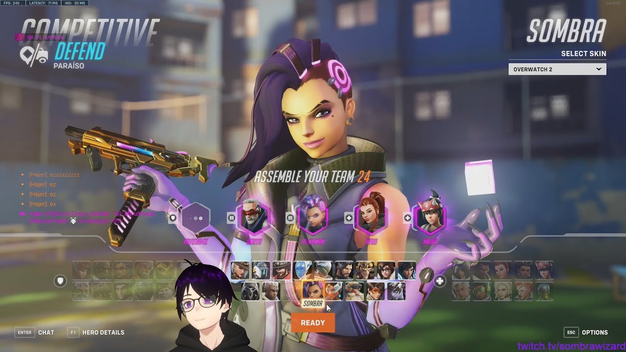 SOMBRAWIZARD BEST SOMBRA ONE TRICK! OVERWATCH 2 TOP 500 SEASON 8 GAMEPLAY