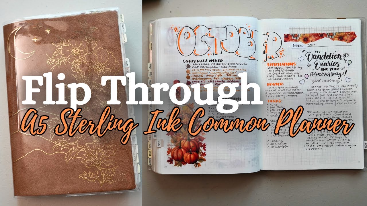 October in my A5 Sterling Ink Common Planner | 2024 Planner Flip Through