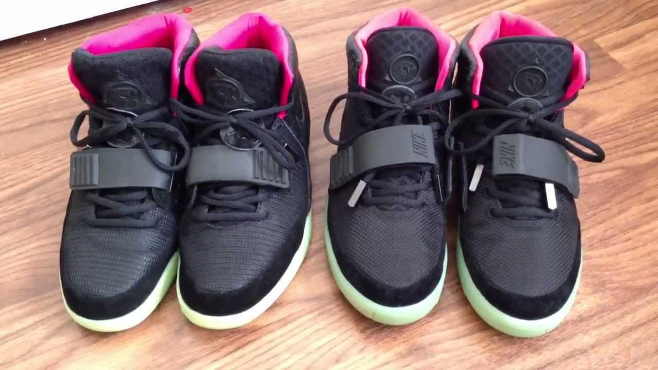 Marmatic28: Nike Air Yeezy 2 Solar Red - Real Vs. Fake Comparison -