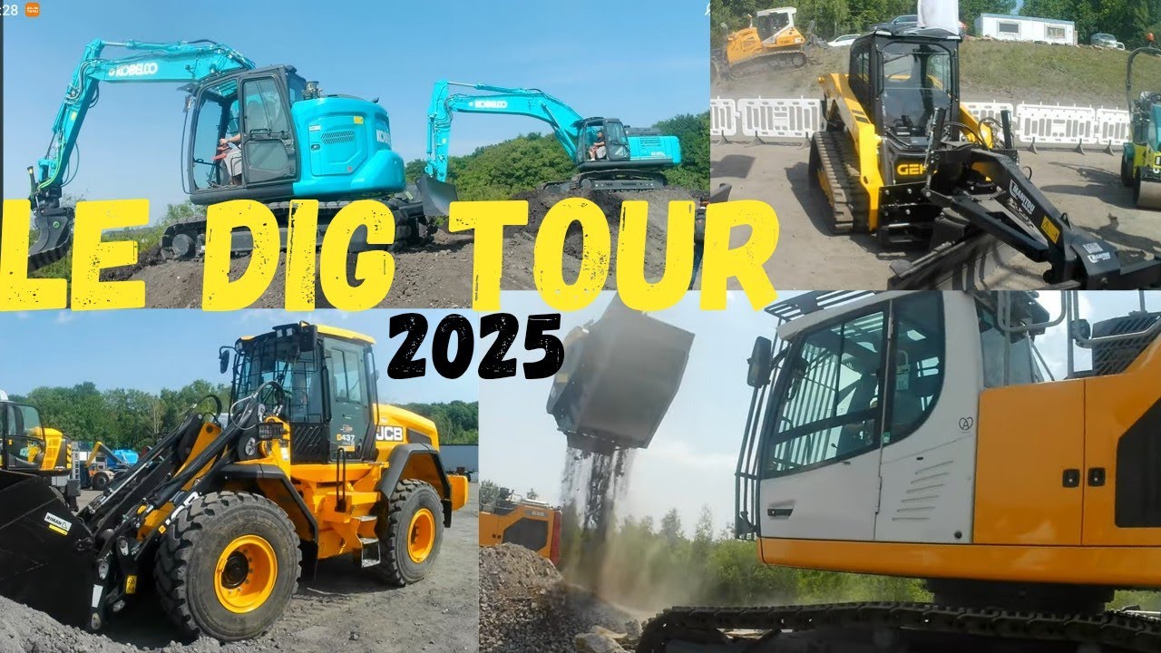 Visite du dig tour a Bruay la Buissi&egrave;re le 12 et 13 juin 2025 ,KOBELCO Volvo Kubota JCB Scania etc..
