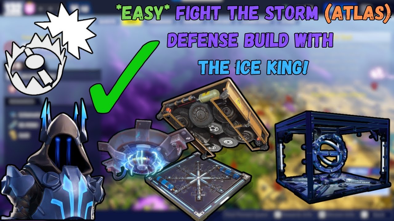 Fortnite STW *EASY* Fight The Storm (ATLAS) Defense Build ft. The Ice King! Freeze Intruders!